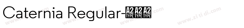 Caternia Regular字体转换